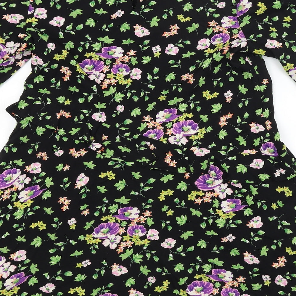 NEXT Girls Black Floral  A-Line  Size 9 Years