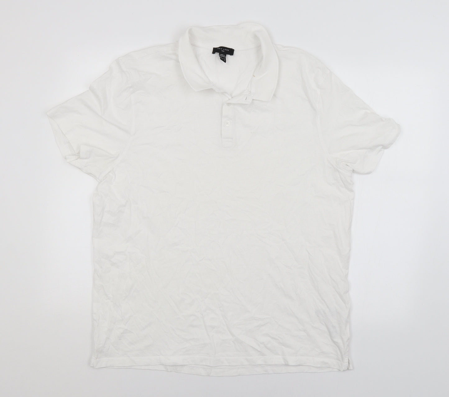 New Look Mens White    Polo Size XL