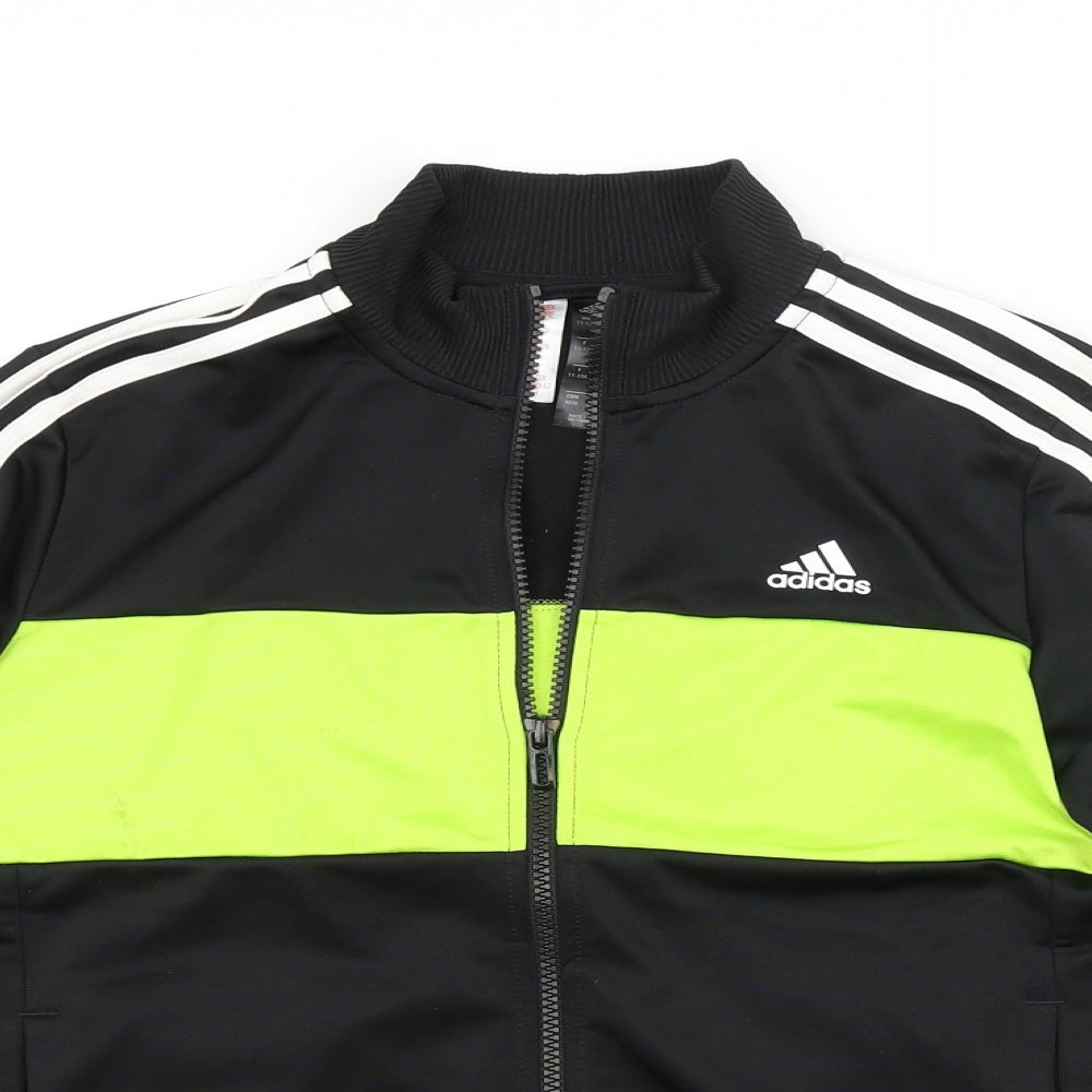 adidas Boys Black   Basic Jacket Jacket Size 11-12 Years