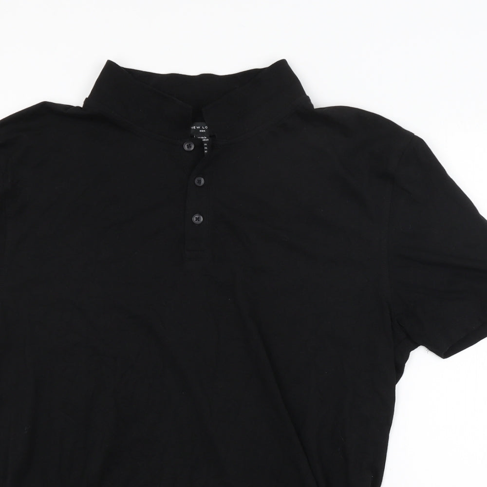 New Look Mens Black    Polo Size XL