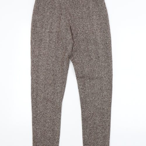 Javier Larrainzar Womens Brown Argyle/Diamond  Trousers  Size 10 L29 in