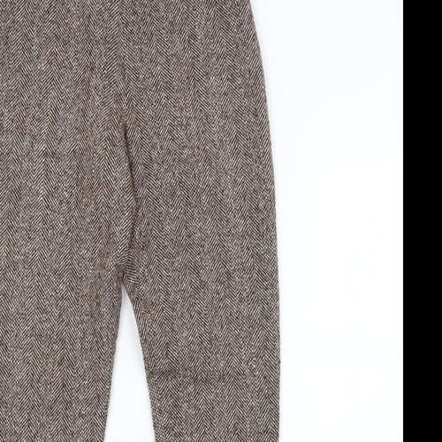 Javier Larrainzar Womens Brown Argyle/Diamond  Trousers  Size 10 L29 in
