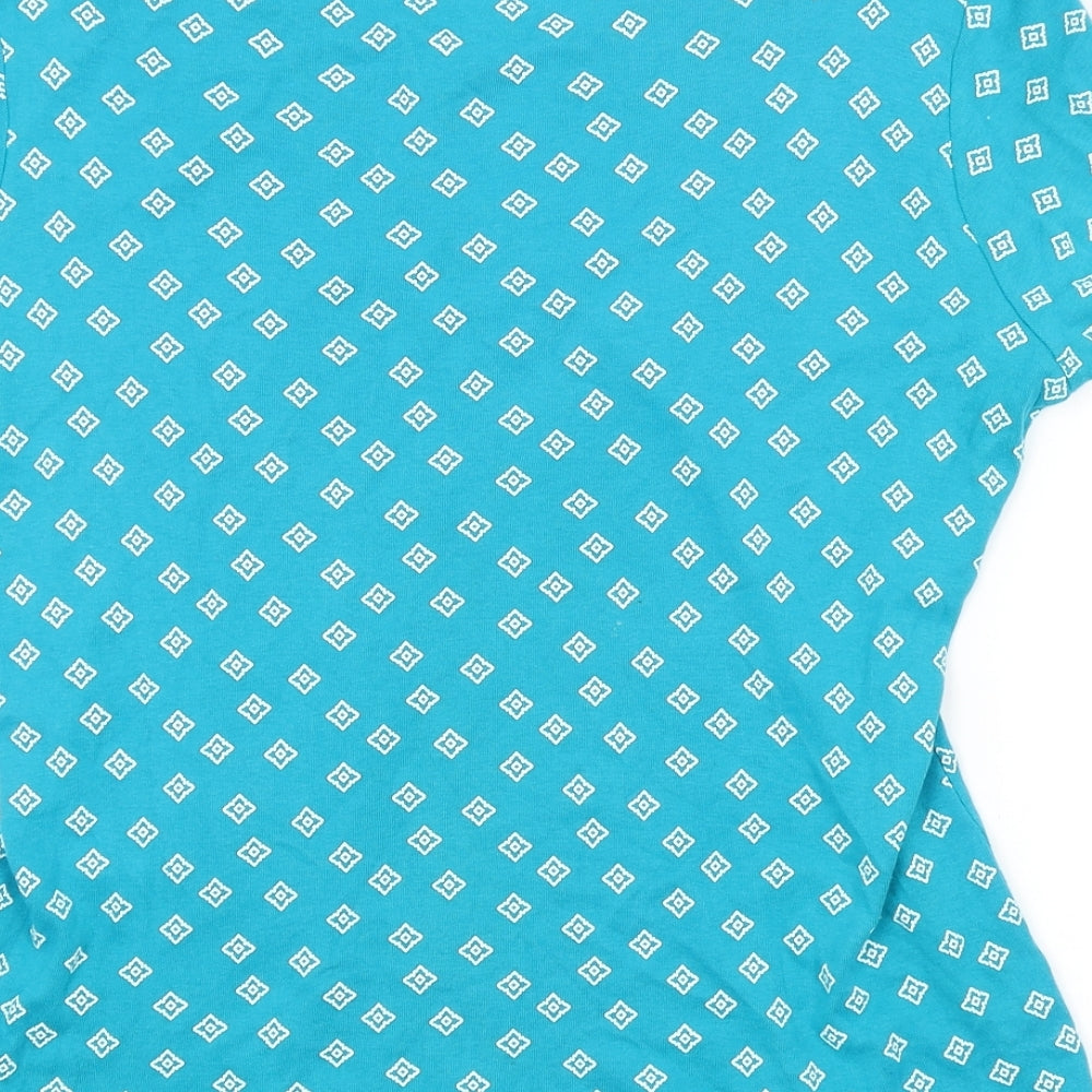 Papaya Womens Blue Argyle/Diamond  Basic Blouse Size 20