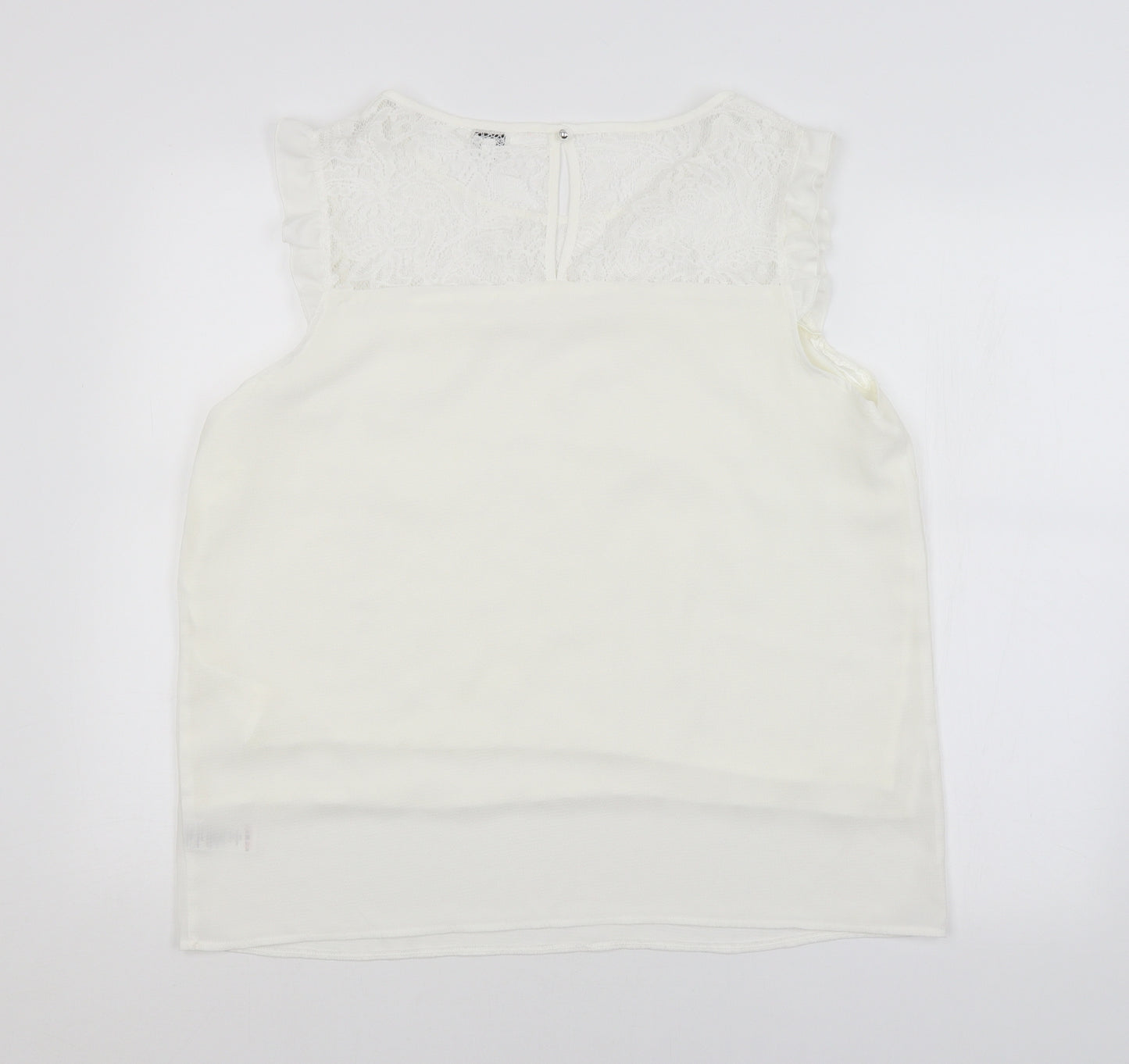 PEP&CO. Womens White Floral  Basic Blouse Size 18