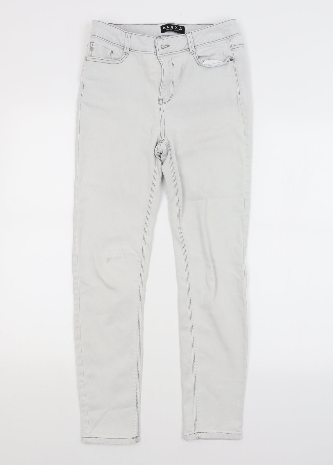 Peacocks Womens Grey   Skinny Jeans Size 10 L27 in