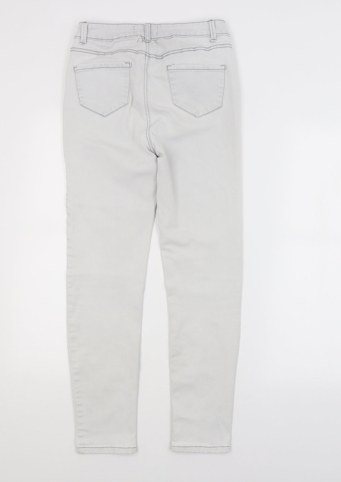 Peacocks Womens Grey   Skinny Jeans Size 10 L27 in