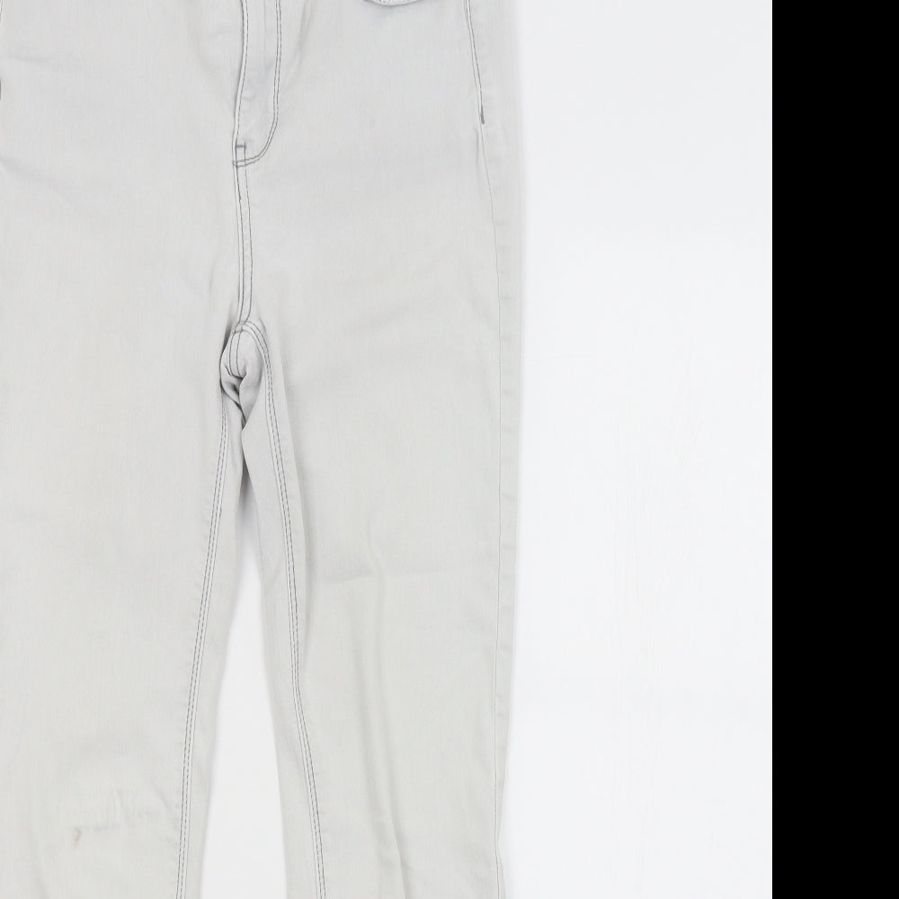 Peacocks Womens Grey   Skinny Jeans Size 10 L27 in