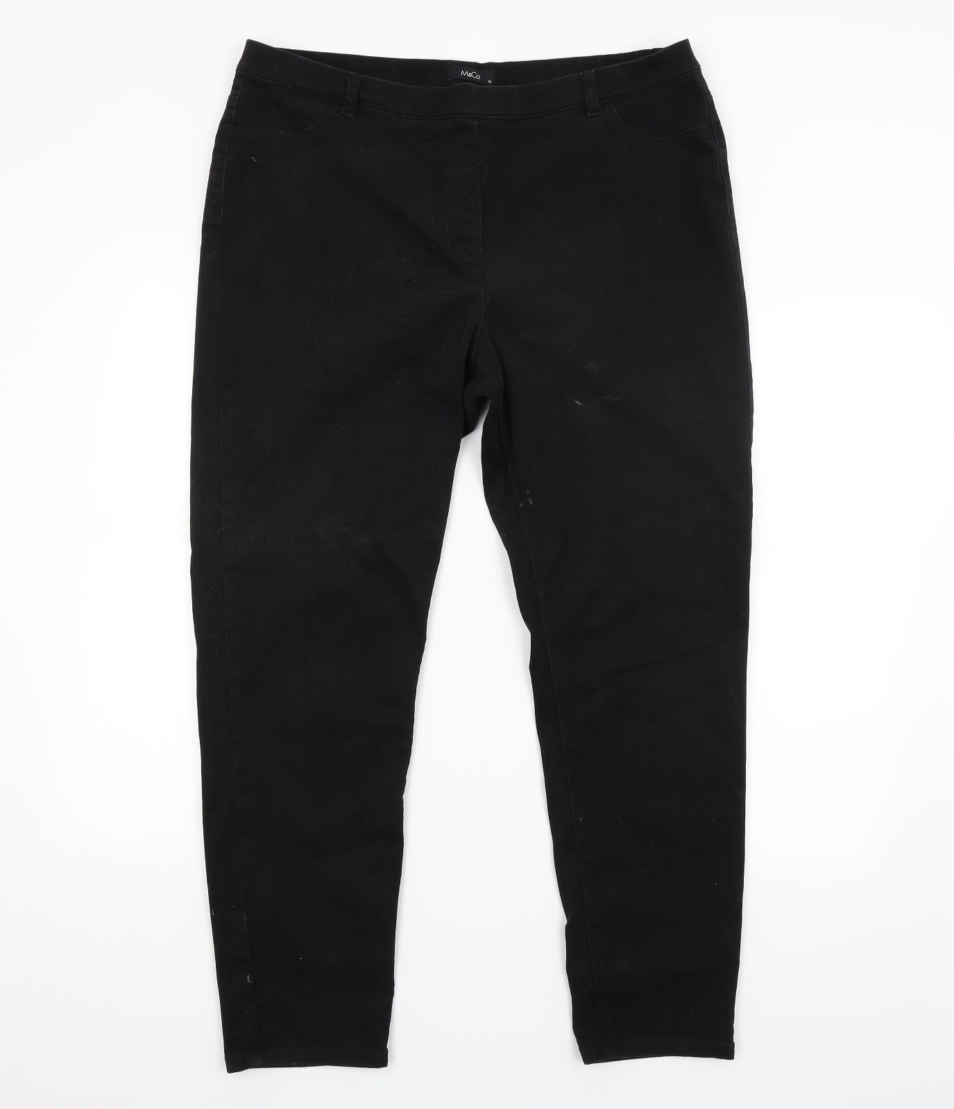 M&CO. Womens Black   Straight Jeans Size 18 L27 in