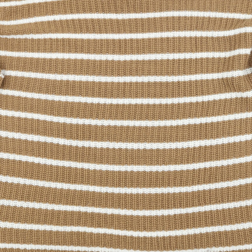 Preworn Womens Brown Striped  Pullover Jumper