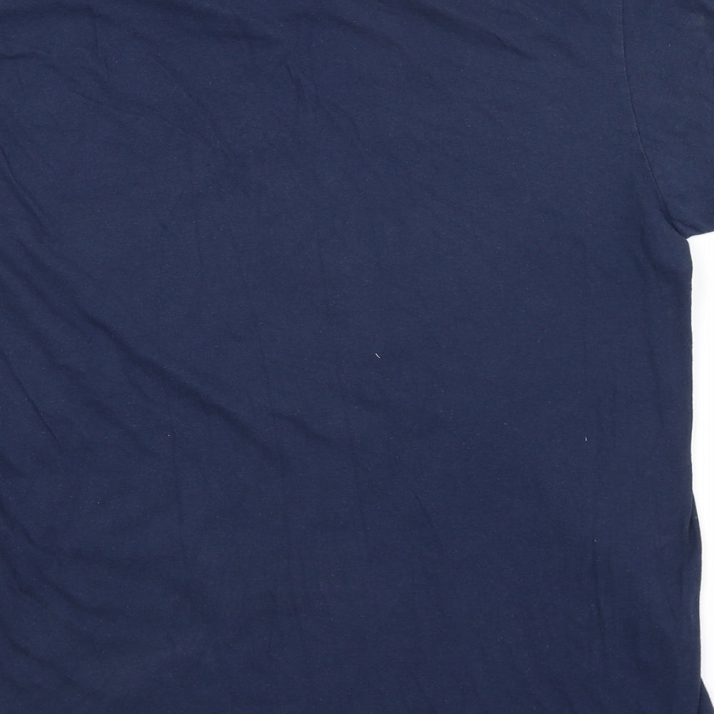 Preworn Mens Blue    T-Shirt Size L  - LLAMA