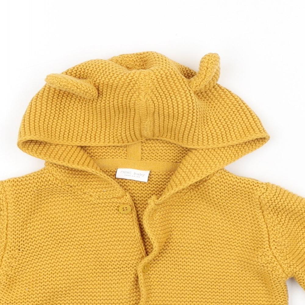 NEXT Baby Orange   Cardigan Jumper Size 6-9 Months