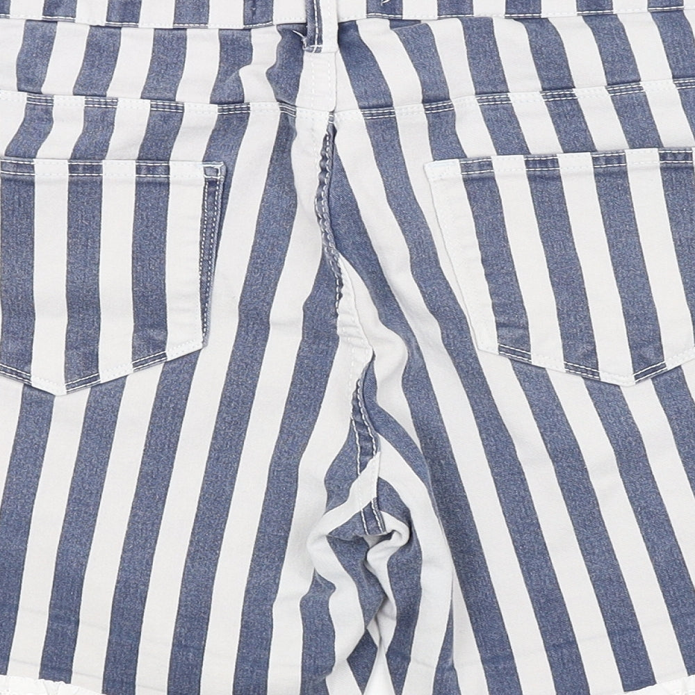 DENIM CO. Womens Multicoloured Striped  Hot Pants Shorts Size 18