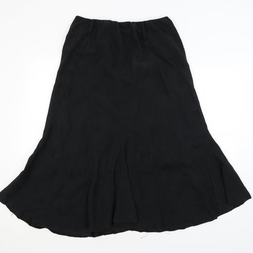 Preworn Womens Black Argyle/Diamond  A-Line Skirt