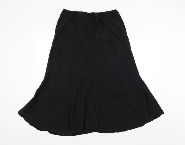 Preworn Womens Black Argyle/Diamond A-Line Skirt