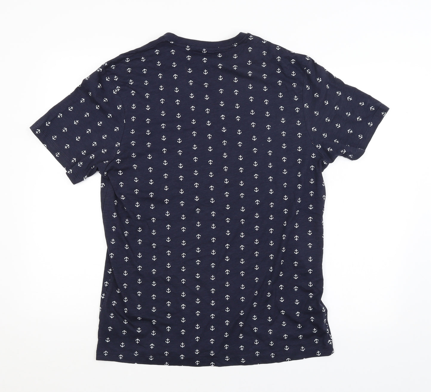 Primark Mens Blue Geometric   T-Shirt Size L