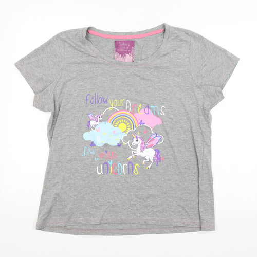 FOXBURY Womens Grey   Basic T-Shirt Size 16