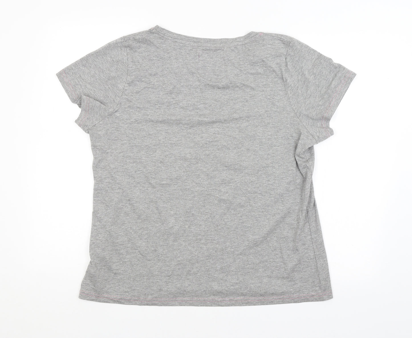 FOXBURY Womens Grey   Basic T-Shirt Size 16