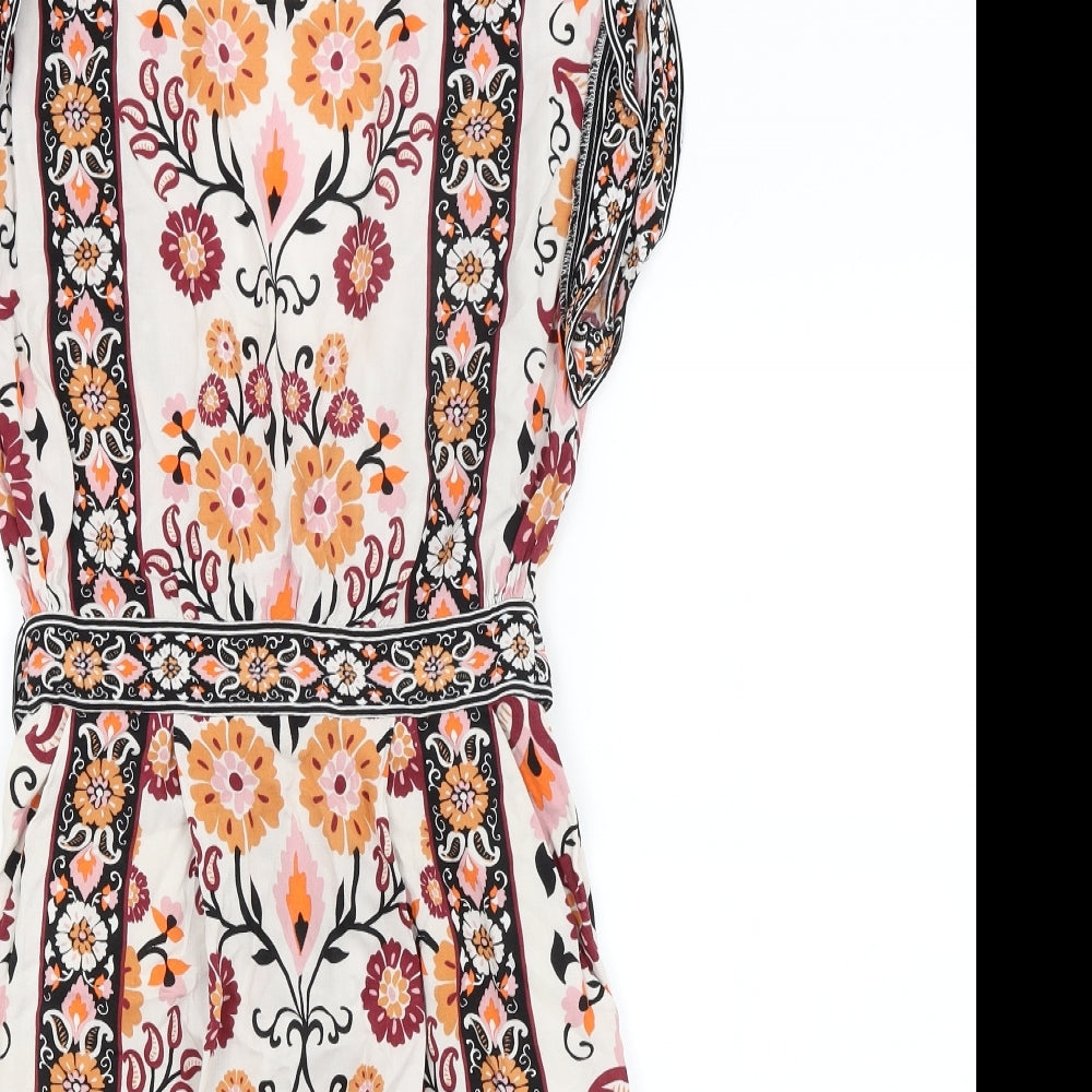 Warehouse Womens Multicoloured Floral  Pencil Dress  Size 8
