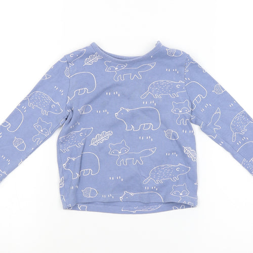 F&F Baby Blue Animal Print  Basic T-Shirt Size 12-18 Months