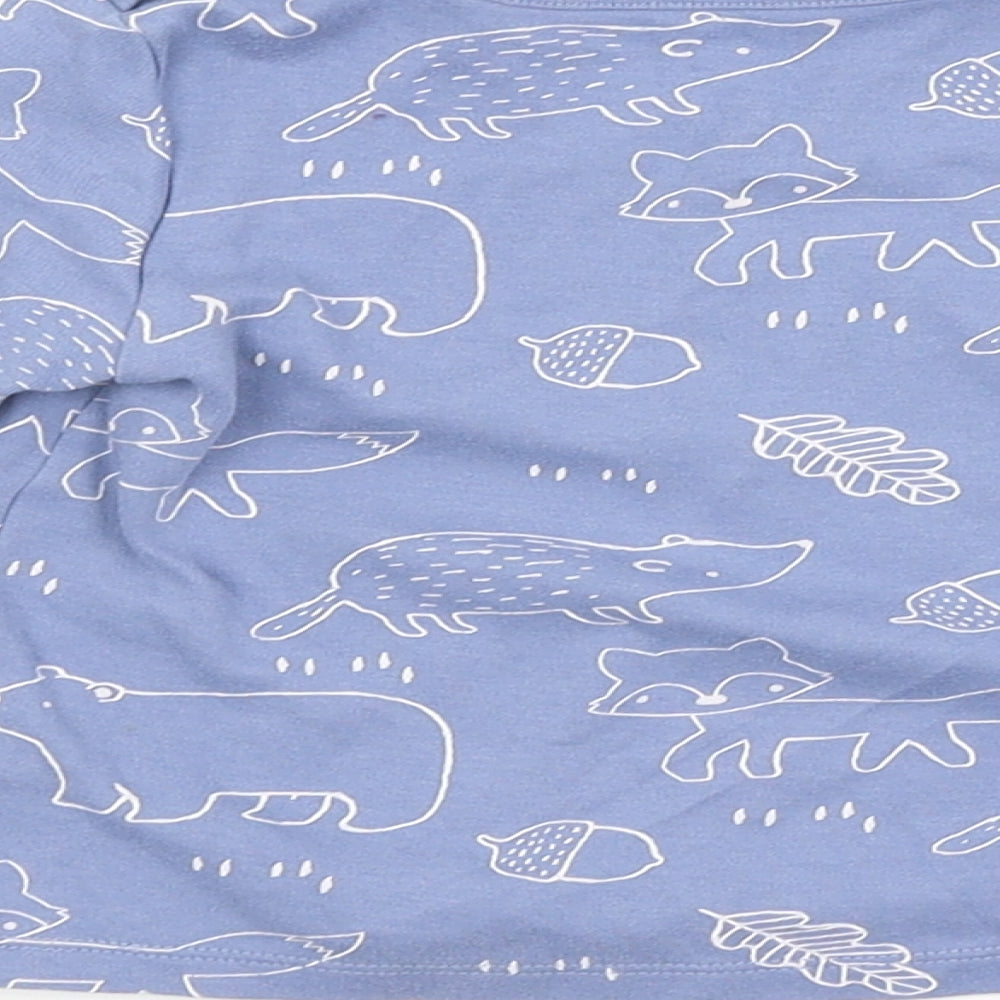 F&F Baby Blue Animal Print  Basic T-Shirt Size 12-18 Months