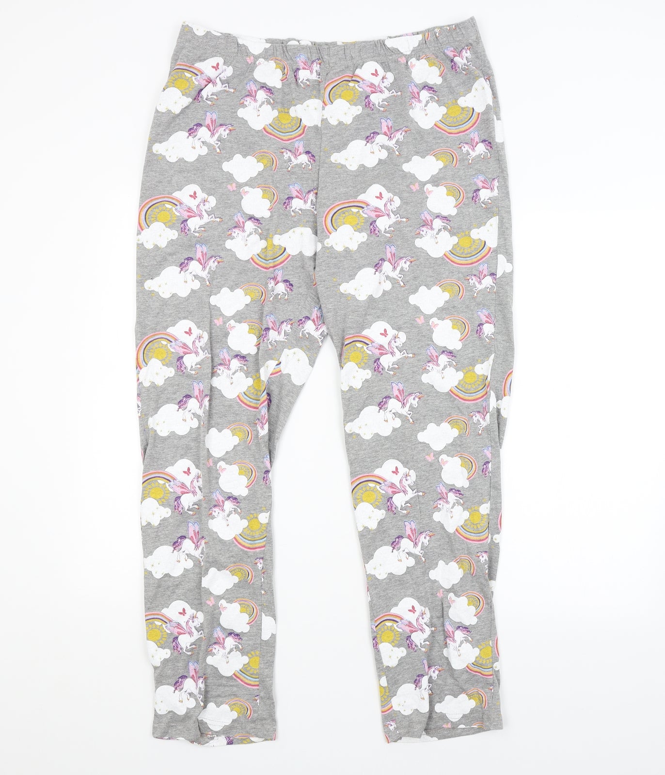 FOXBURY Womens Grey Animal Print   Pyjama Pants Size 14  - UNICORN