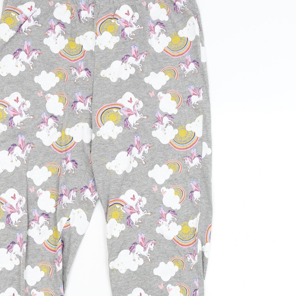FOXBURY Womens Grey Animal Print   Pyjama Pants Size 14  - UNICORN