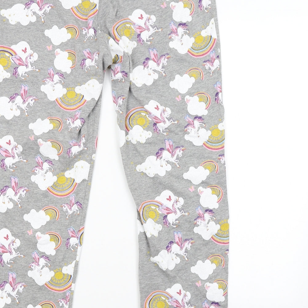 FOXBURY Womens Grey Animal Print   Pyjama Pants Size 14  - UNICORN