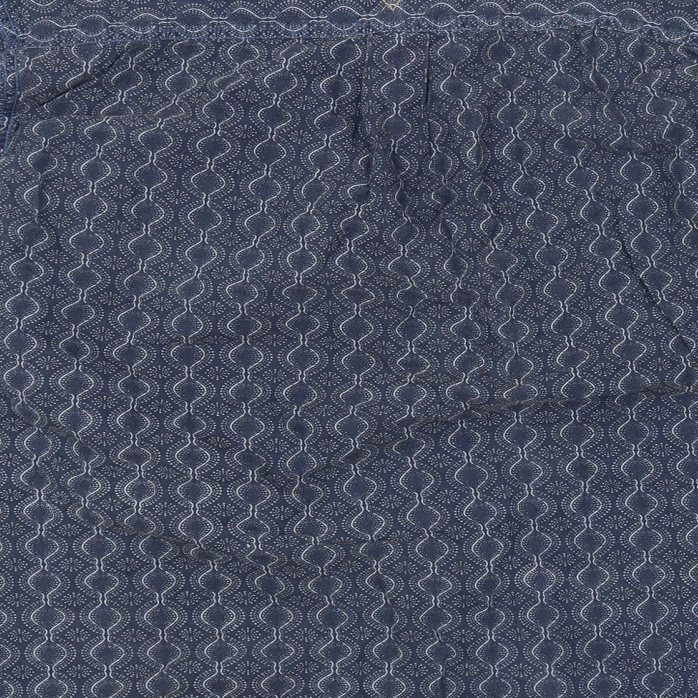 Preworn Mens Blue Argyle/Diamond   Button-Up Size L