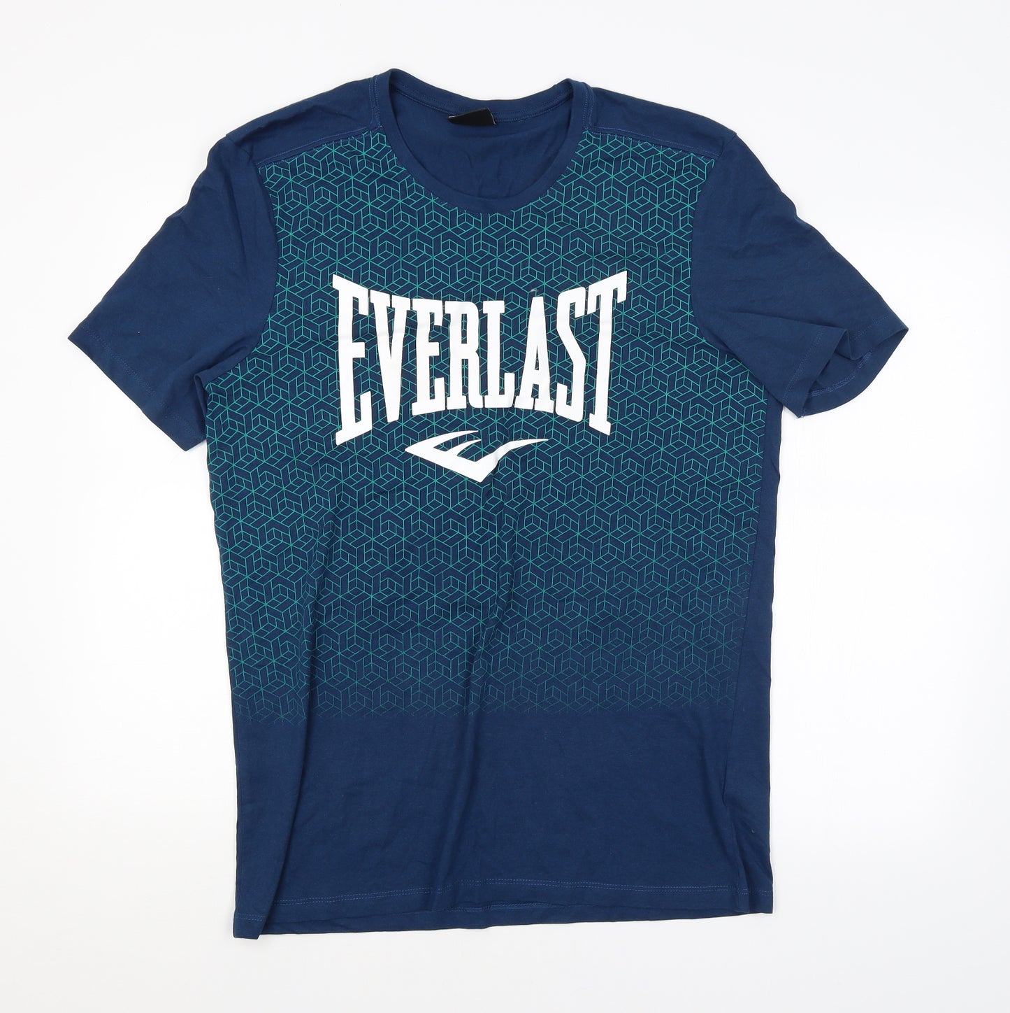 Everlast Mens Blue Argyle/Diamond  Basic T-Shirt Size L