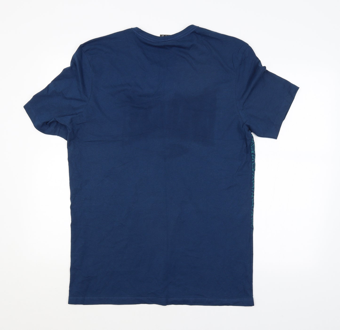Everlast Mens Blue Argyle/Diamond  Basic T-Shirt Size L