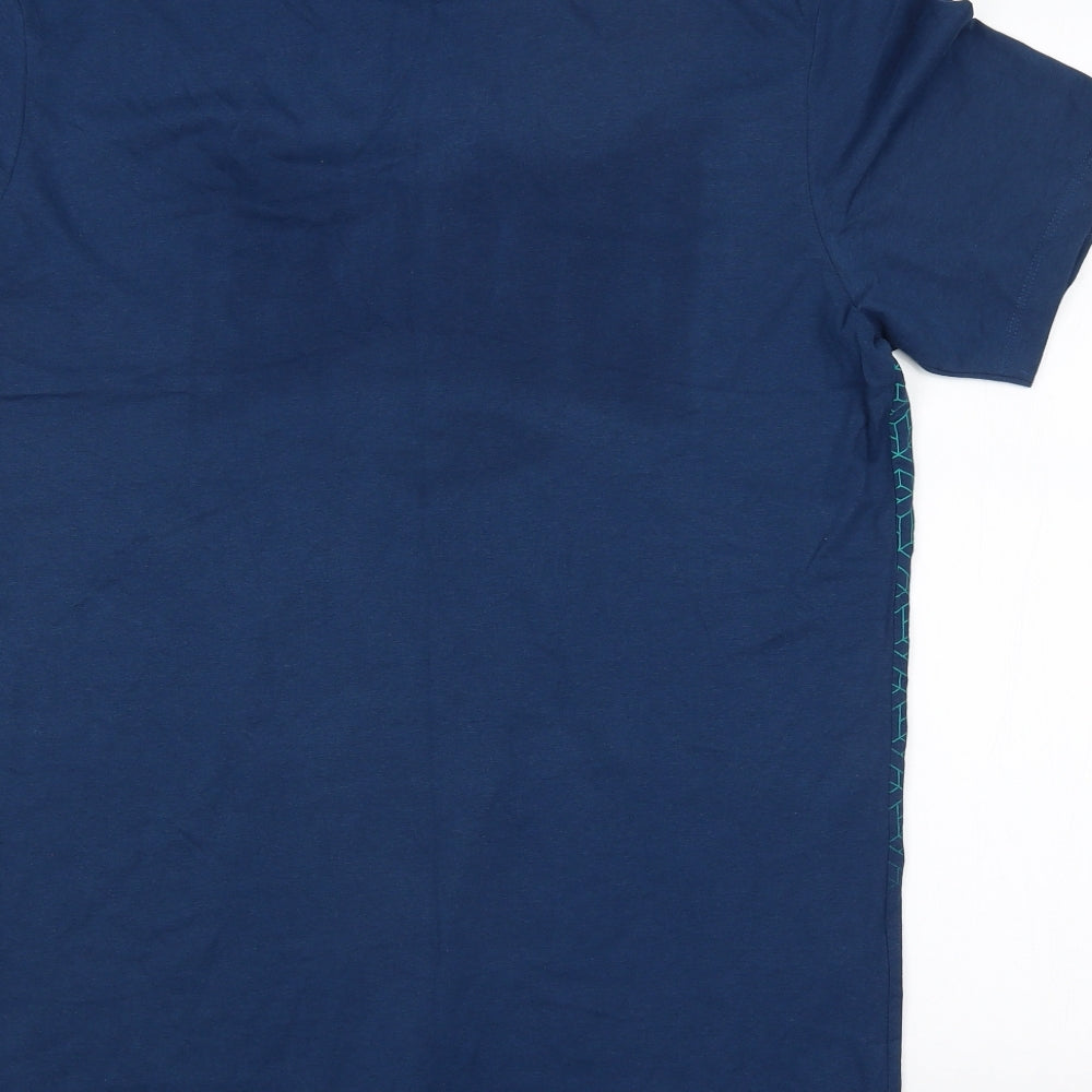 Everlast Mens Blue Argyle/Diamond  Basic T-Shirt Size L