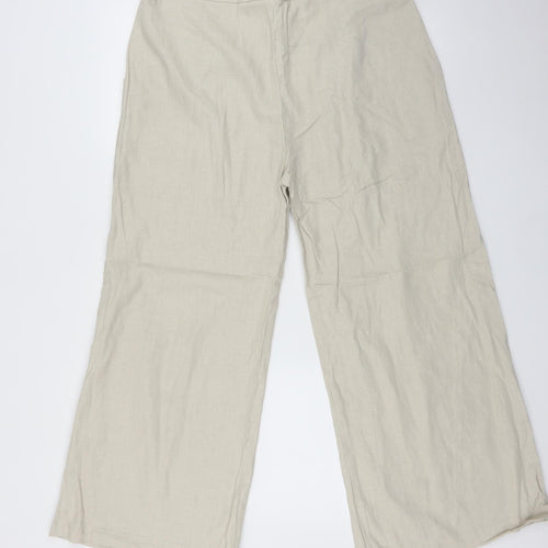 Dorothy Perkins Womens Beige   Trousers  Size 14 L27 in