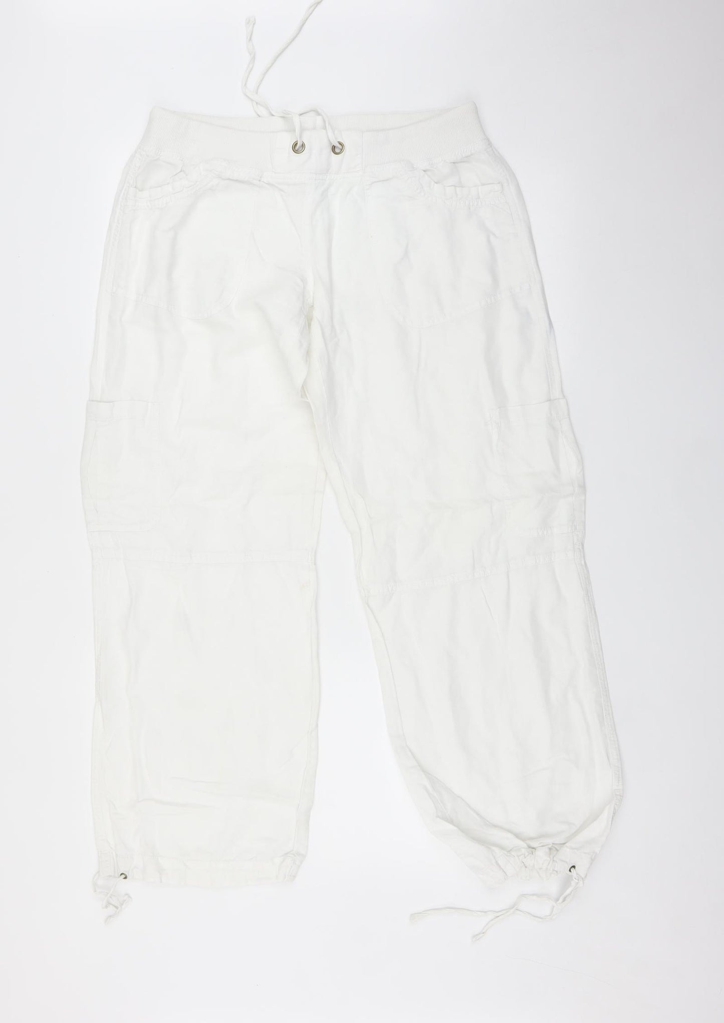 Primark Womens White   Trousers  Size 12 L30 in