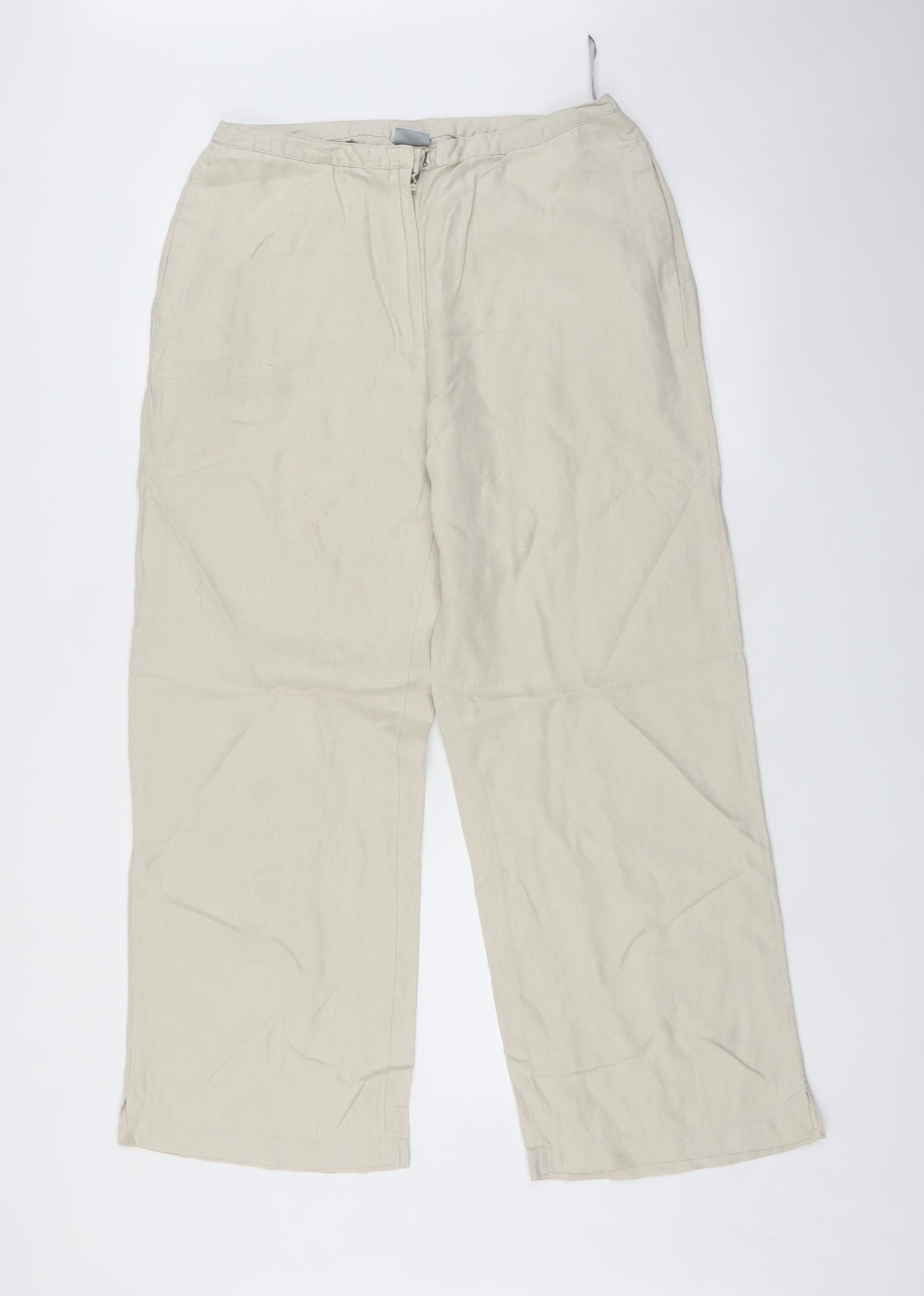 Oasis Womens Beige   Trousers  Size 14 L31 in