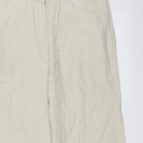 Oasis Womens Beige   Trousers  Size 14 L31 in