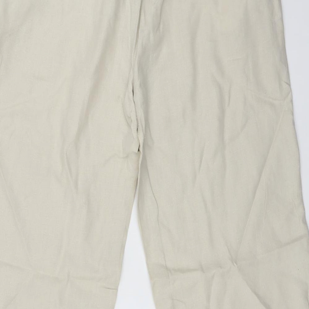 Oasis Womens Beige   Trousers  Size 14 L31 in