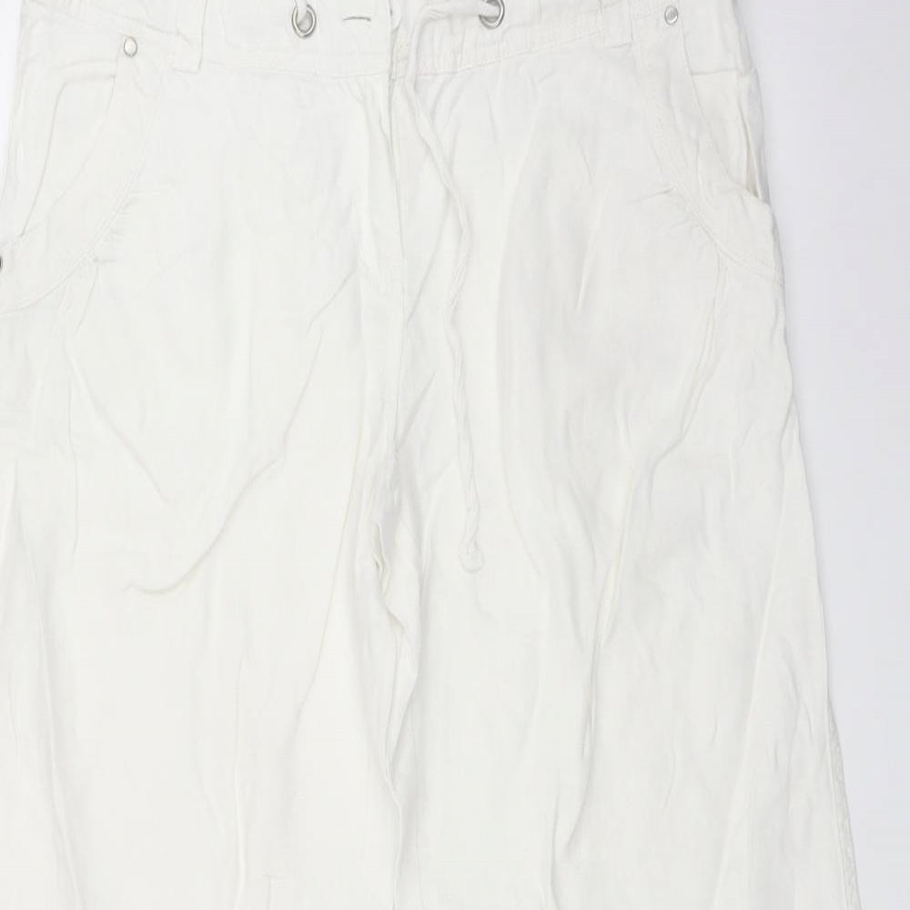 F&F Womens White   Trousers  Size 14 L29 in