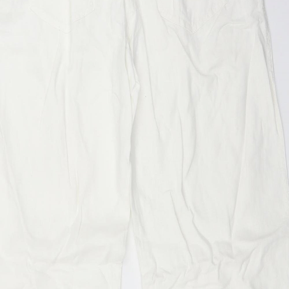 F&F Womens White   Trousers  Size 14 L29 in