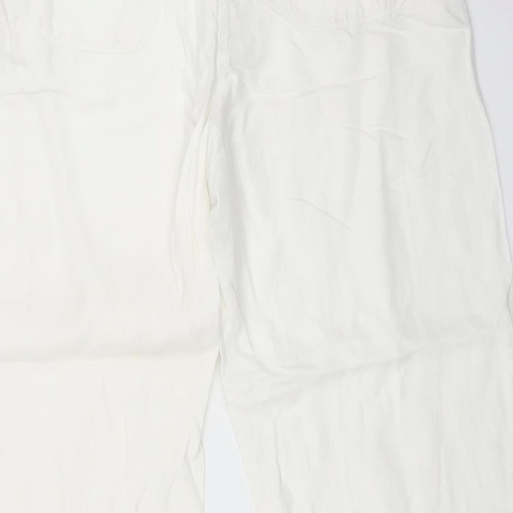 Monsoon Womens White   Trousers  Size 14 L28 in