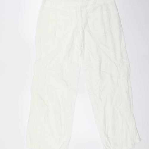 NEXT Womens White   Trousers  Size 12 L30 in