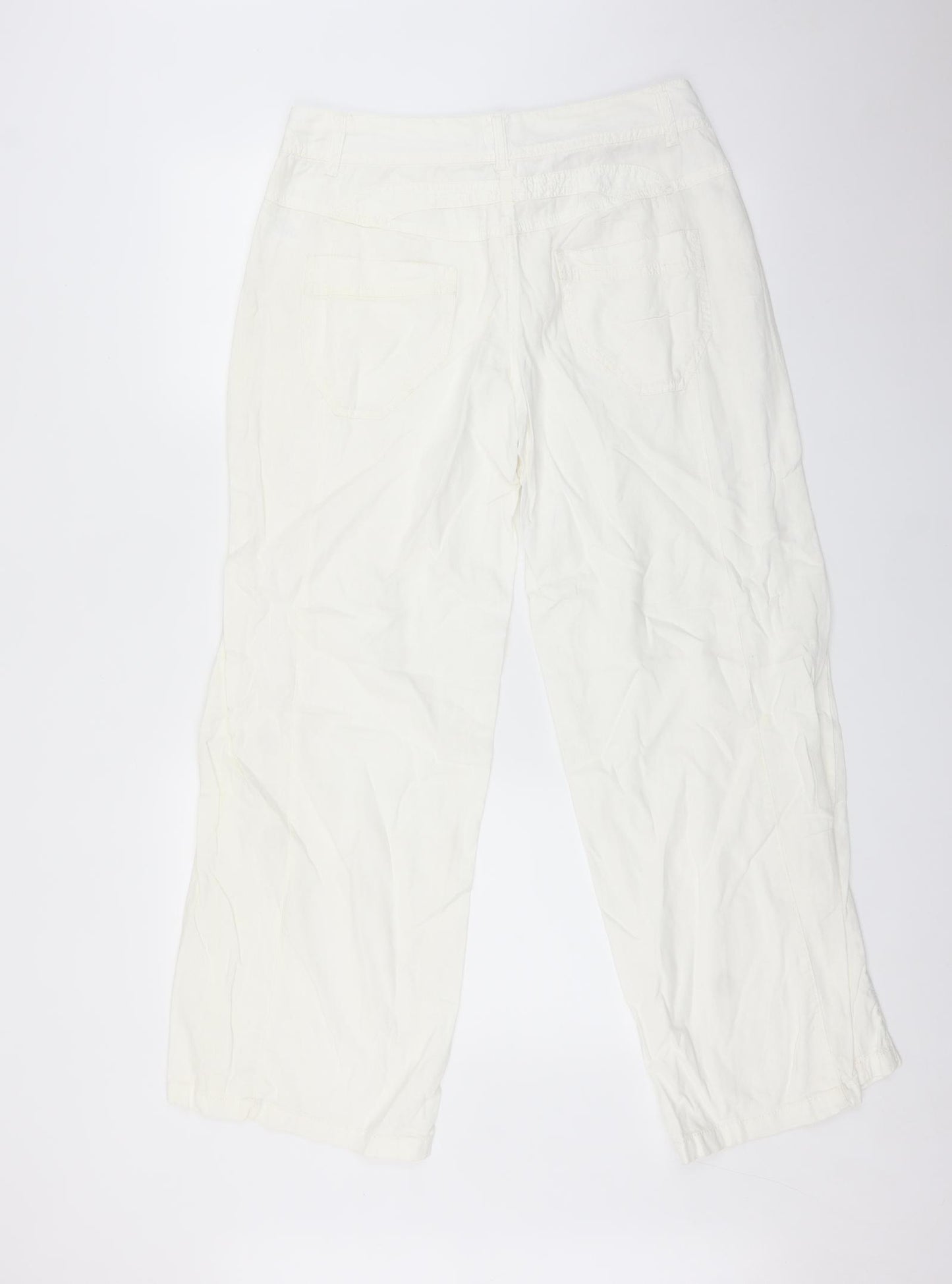 NEXT Womens White   Trousers  Size 12 L30 in