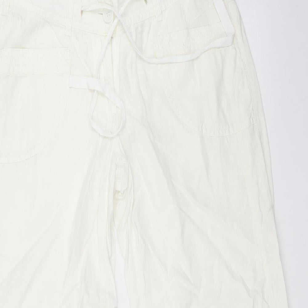 NEXT Womens White   Trousers  Size 12 L30 in