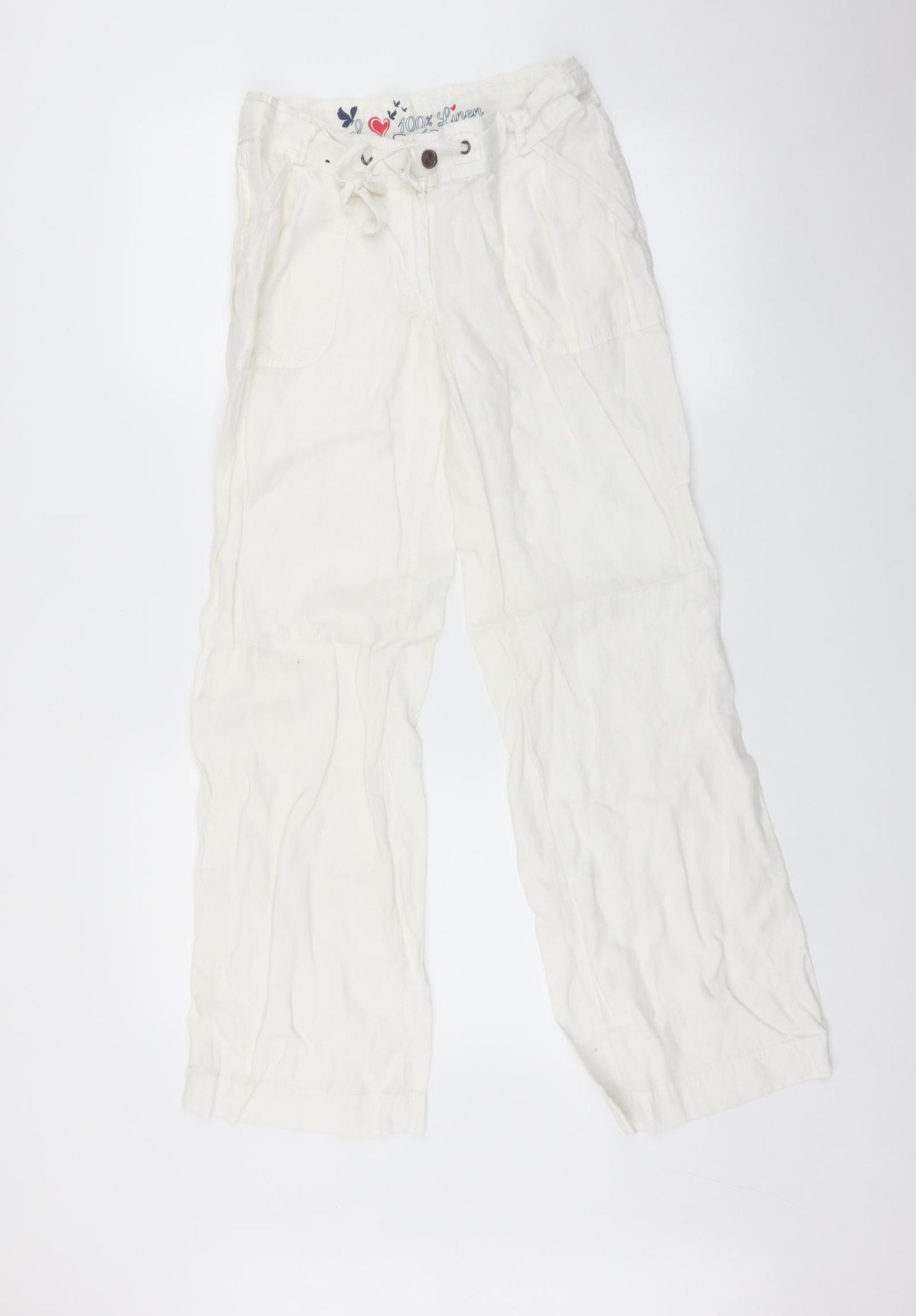 Primark Womens White   Trousers  Size 8 L30 in