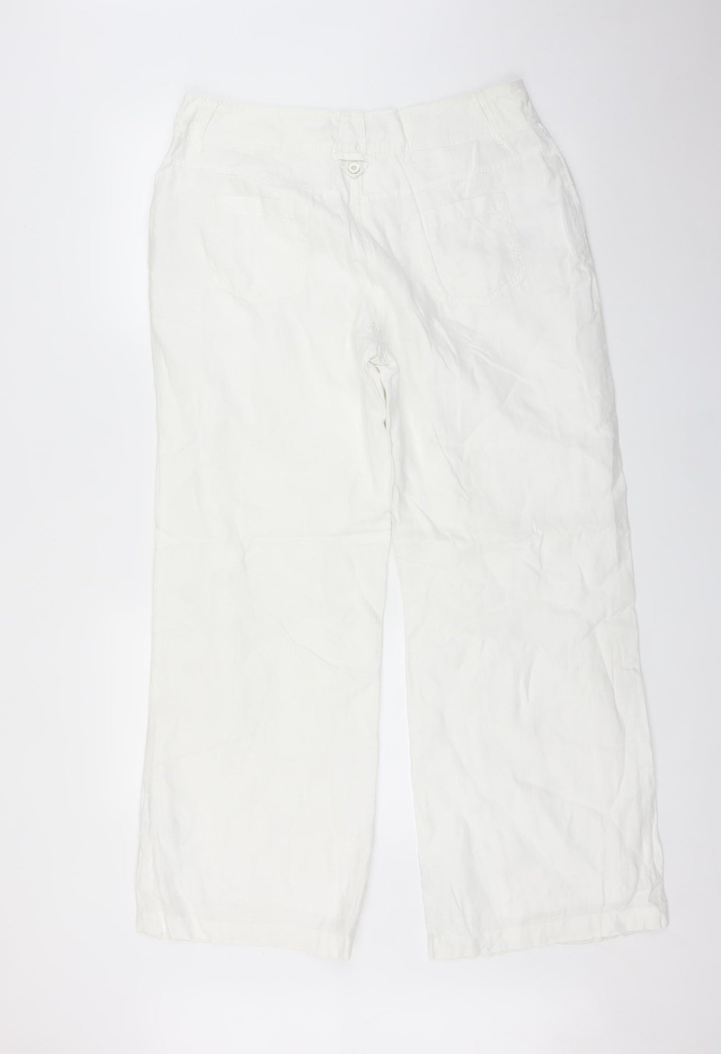 Per Una Womens White   Trousers  Size 14 L30 in