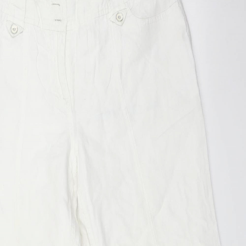 Per Una Womens White   Trousers  Size 14 L30 in