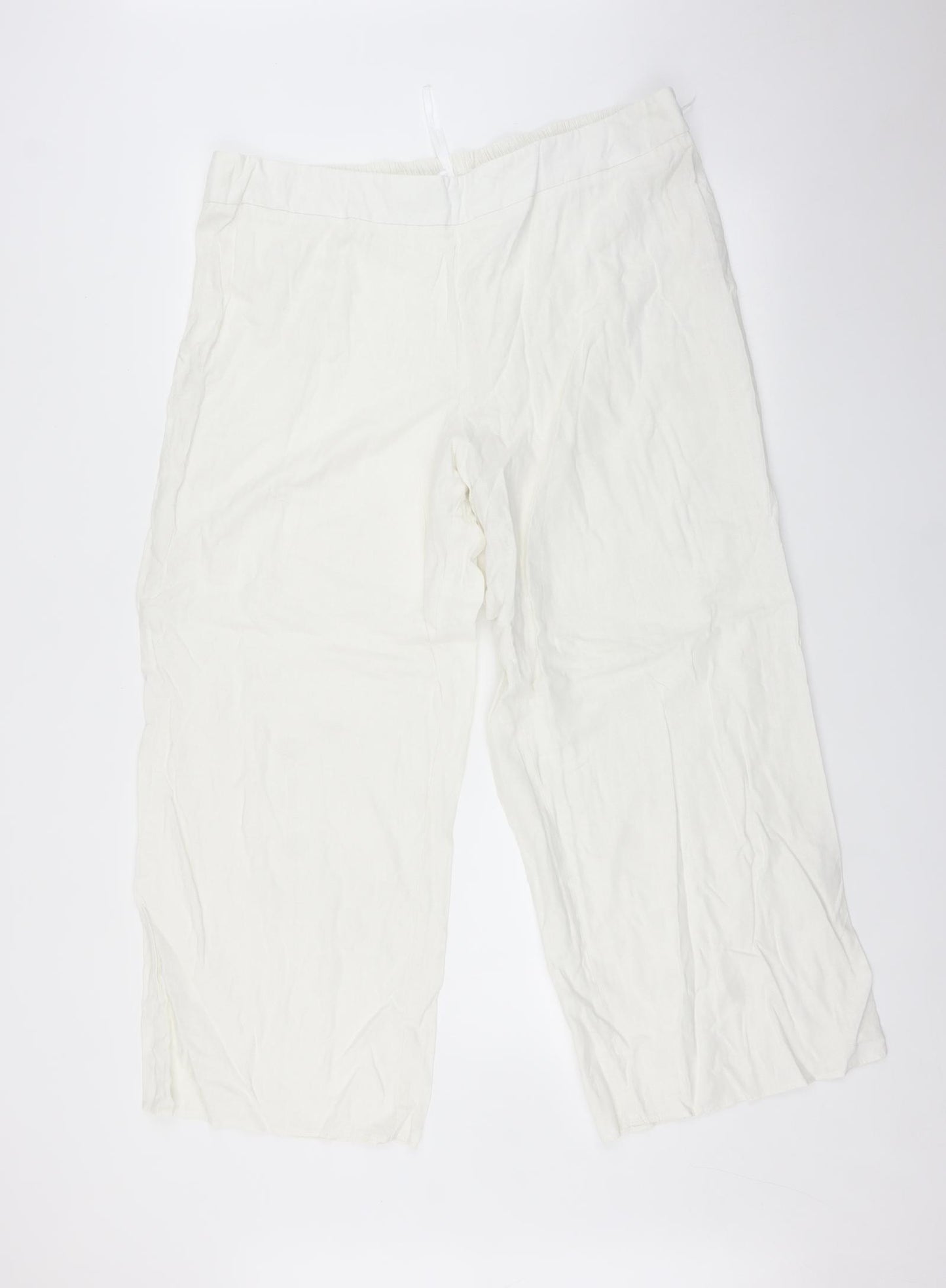 E Womens White   Trousers  Size 22 L28 in