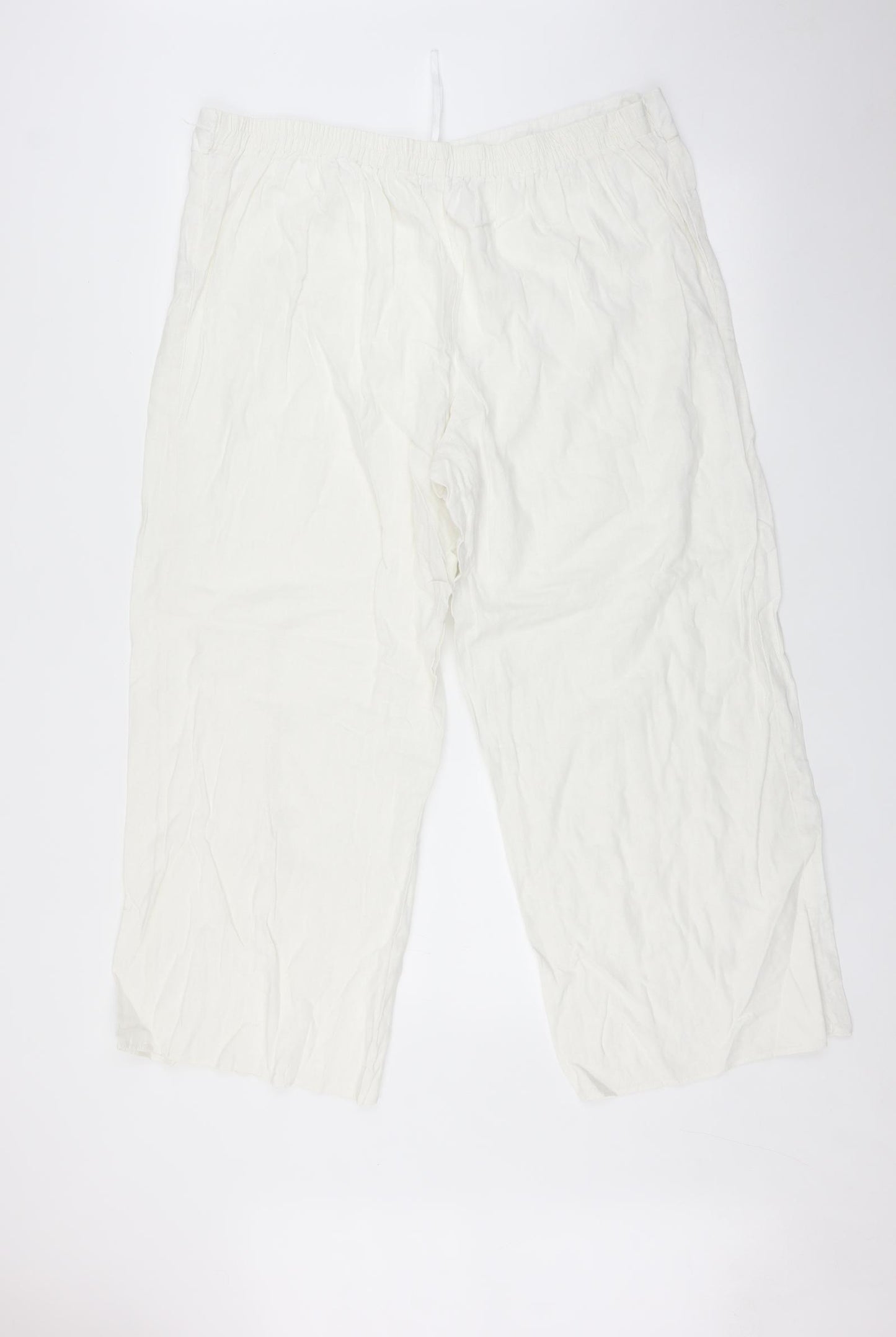 E Womens White   Trousers  Size 22 L28 in