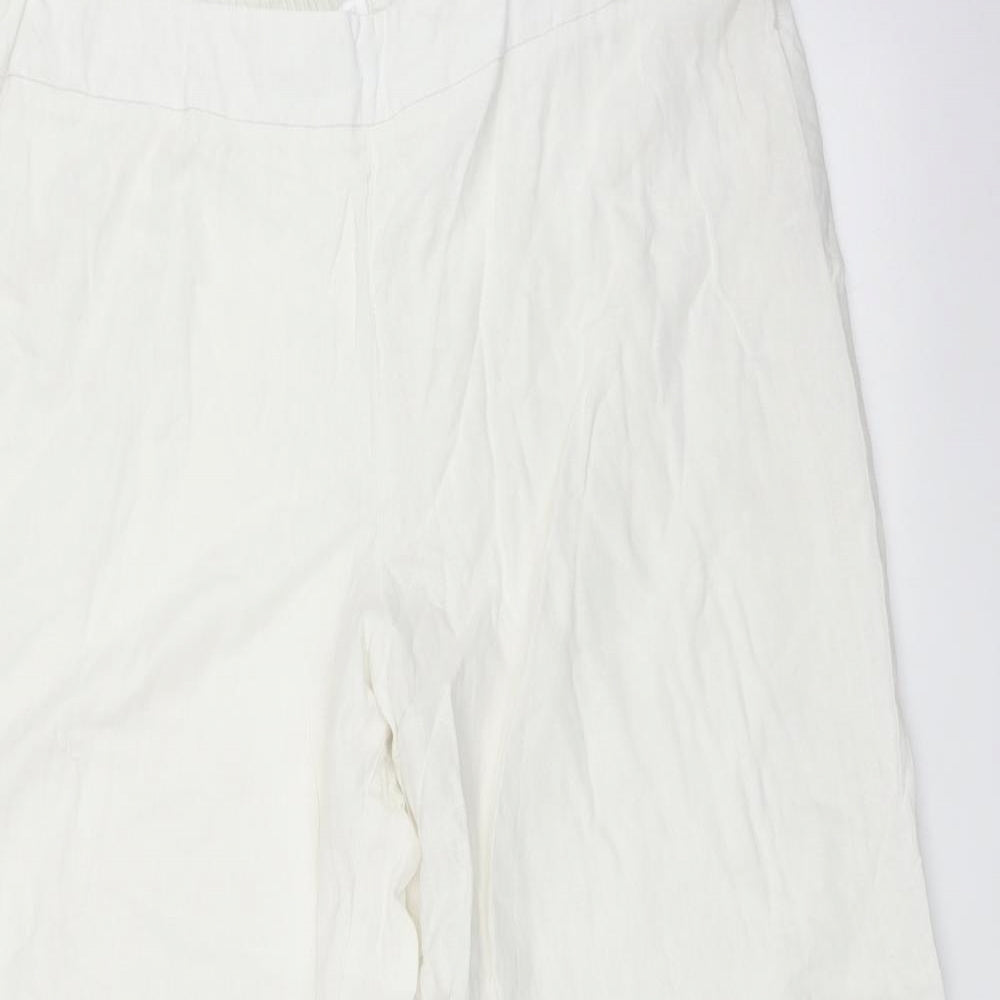 E Womens White   Trousers  Size 22 L28 in