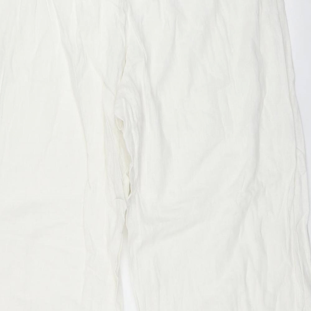 E Womens White   Trousers  Size 22 L28 in