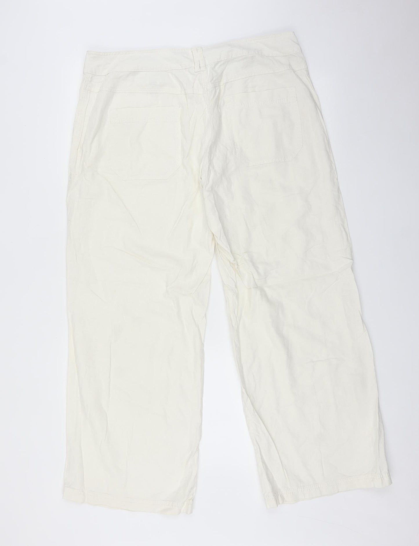 NEXT Womens White   Trousers  Size 16 L29 in